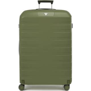 👉 Trolley donkergroen blauw Verde Militare Green polypropyleen large Roncato Box 2.0 Young 4 Wiel 78 / Blue 8008957554623