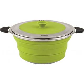 👉 Outwell - Collaps Pot With Lid - Pan maat L - 4,5 Liter, groen/grijs