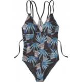 👉 Patagonia - Women's Nanogrip Sunset Swell One-Piece Swimsuit - Badpak maat XL, grijs/zwart
