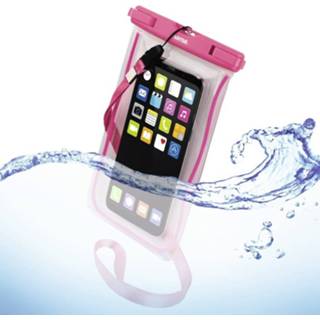 Telefoonhoes roze transparant Hama Playa Outdoor Universeel Universal Pink, 4047443380593