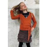 👉 Vest oranje meisjes Miss-T wrap - Daan gebreid 6019927783792