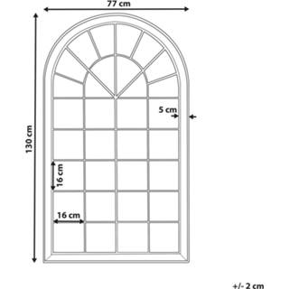 👉 Wandspiegel zwart metalen 77 x 130 cm TREVOL 4251682276078