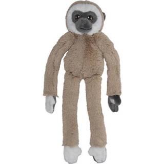 👉 Pluche dier multi stof kinderen dieren knuffels hangende Gibbon aap van 48 cm