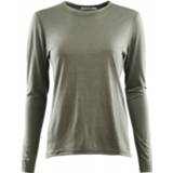 👉 Grijs olijfgroen XXL vrouwen Aclima - Women's Lightwool Undershirt Long Merino-ondergoed maat XXL, grijs/olijfgroen 7034041091034