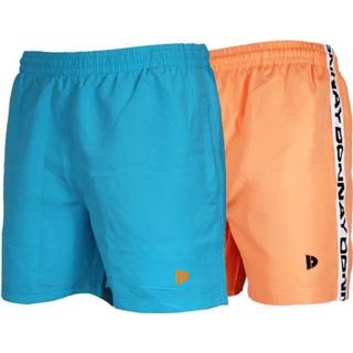 👉 Zwemshort blauw oranje active mannen Donnay Heren - 2-Pack Toon & Kay Sea Blue Neon 8717528163927