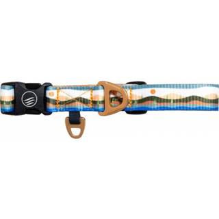 👉 United By Blue - (R)Evolution Woven Dog Collar - Hondenhalsband maat L - 30-50 cm, marigold
