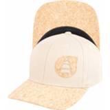 👉 Baseball cap beige wit One Size uniseks Picture - Lines Pet maat Size, beige/wit 3663270581159