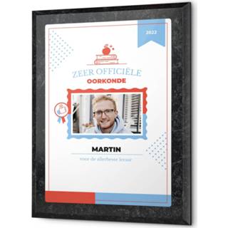 👉 Oorkonde marmer Beste Juf / Meester bedrukken (Marmer look) 4251217107198