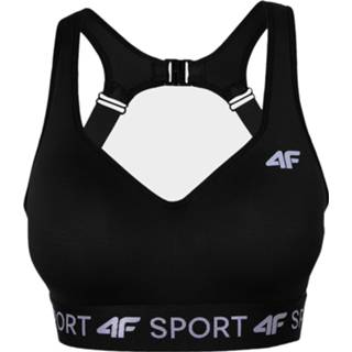 👉 Sport BH l zwart vrouwen 4F - Women's High Support Sports Bra Sportbeha maat L, 5903609971649