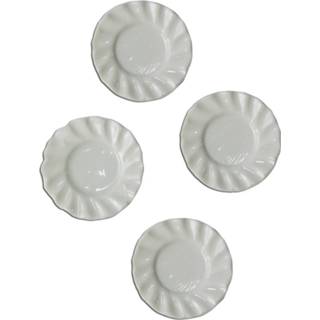 Bord wit porseleinen stuks active Het Muizenhuis - mini's 4 bordjes 8719689908294