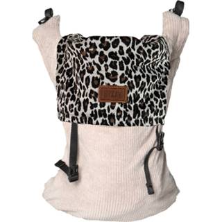 👉 Katoen Almond Sand baby's ByKay Click Carrier Classic Baby Ribbed incl. Leopard Inlay 8718104805644