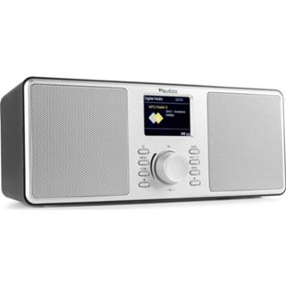 👉 Draagbare radio zilver bluetooth FM DAB radio's blauw Retourdeal - Audizio Monza stereo met 8715693331363