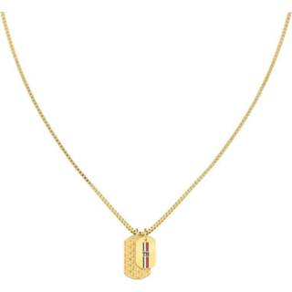 👉 Goudkleurig Collier met Dog Tag Hangers van Tommy Hilfiger