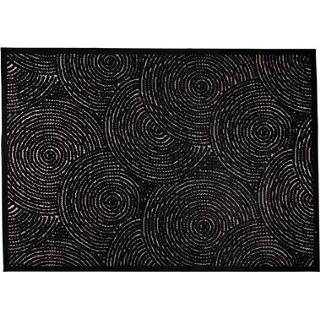 👉 Vloerkleed zwart active Dutchbone Dots Pure Black 200x300cm 8718548070233