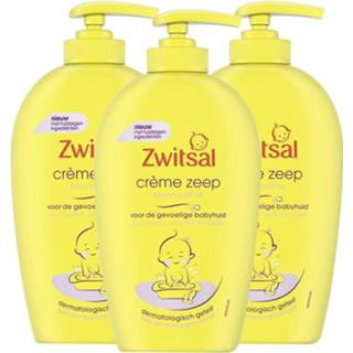 👉 Zwitsal - Zeep Creme 3 x 250ml met pompje Voordeelpack 7436926492422