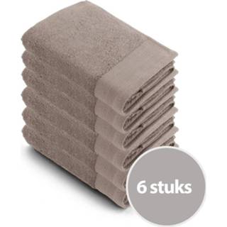 👉 Handdoek Walra Soft Cotton 50x100 cm 550gram Taupe - 6 stuks
