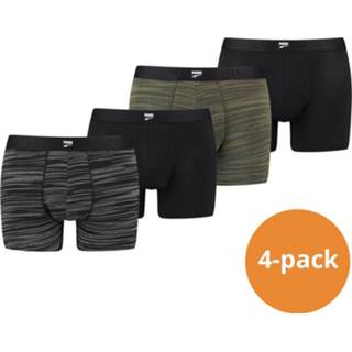👉 Boxershort zwart Puma Boxershorts Space Dye 4-pack Forest Night / Black Combo-XL 5901453740183