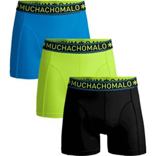 👉 Muchachomalo Boxershorts Solid 3-pack Black Green Blue-XXL