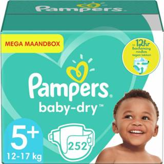 👉 Pamper baby's Pampers - Baby Dry Maat 5+ Mega Maandbox- 252 luiers 7436926543544