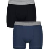 👉 Boxer short mannen katoen effen blauw zwart Boxershorts per 2 stuks met contrastkleurige band G Gregory Zwart/Blauw 4055708858572 4055708858619