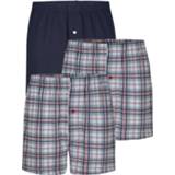 👉 Boxer short mannen grafisch katoen blauw marine Boxershorts per 3 stuks met ruitdessin G Gregory Lichtblauw/Marine 4055708937703 4055708937710