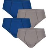 👉 Effen mannen blauw grijs Sportslips per 4 stuks met siernaad G Gregory Royal blue/Lichtgrijs 4055708854123 4055708854147