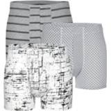 👉 Boxershorts per 3 stuks met verschillende patronen G Gregory Lichtgrijs/Wit