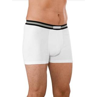 👉 Boxer short mannen katoen effen wit grijs Boxershorts per 2 stuks van geribd materiaal BABISTA Wit/Grijs 4055708404120 4055708404113