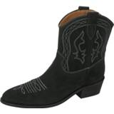👉 Effen vrouwen geruwd leer zwart Cowboy boot in modieuze westernstijl Studio W 4055709153294 4055709153287