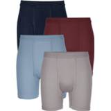 👉 Boxershorts per 4 stuks in klassiek model G Gregory Marine/Lichtblauw/Lichtgrijs/Robijnrood