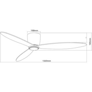 👉 Plafondventilator wit Airfusion Radar, Ø 132 cm 9333509134053