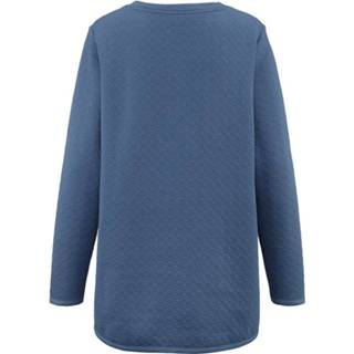 👉 Sweatshirt blauw effen vrouwen van structuurmateriaal MIAMODA 4055708749825 4055708749801