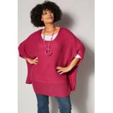 👉 Poncho roze effen kunstvezels vrouwen in dubbele maten Angel of Style Pink 4055708774162 4055708774186