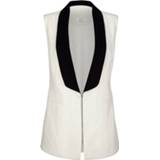 👉 Gilet zwart ecru gestreept vrouwen met krijtstrepen MONA Ecru/Zwart 4055708204423