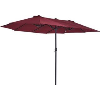 👉 Parasol wijnrood active Sunny met handzwengel Tuinparasol Marktparasol Dubbel 460x270cm 6011612257236