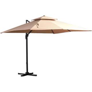 👉 Parasol kaki aluminium active Sunny 3 x m tuinparasol terrasparasol 360 graden zwenkbaar 6095813392378