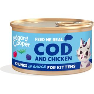 👉 Kattenvoer active Edgard&Cooper Kitten Chunks Kabeljauw - Kip 85 gr 5407009640612