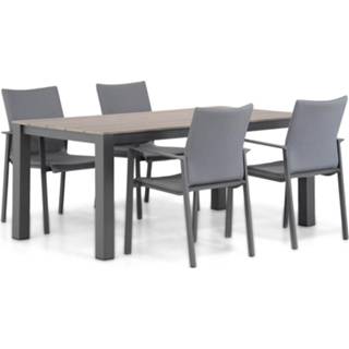 👉 Tuinset antracite aluminium dining sets grijs-antraciet Lifestyle Rome/Valley 180 cm 5-delig 7423604987936