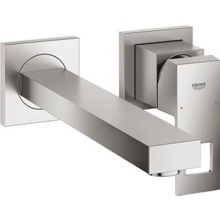 👉 Wastafelmengkraan wastafelkraan eurocube GROHE tweegats M-size wandgemonteerd, supersteel