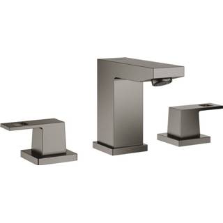 👉 Wastafelkraan graphite eurocube GROHE 3-gats met waste, geborsteld hard