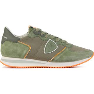 👉 Herensneaker stof leder mannen mosgroen Philippe Model Heren Sneakers 8720699059364