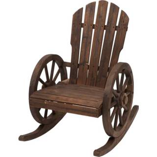 👉 Schommelstoel bruin hout active Sunny relaxstoel tuinstoel design 4250871296507