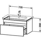 👉 Wastafelonderbouwkast wastafel onderbouwkast Duravit DuraStyle m. 1 lade 73x44.8x39.8cm v. 232080 kastanje