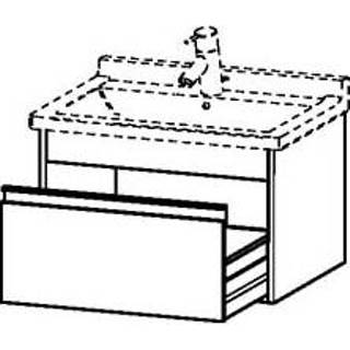 👉 Wastafel onderbouwkast Duravit Ketho wastafelonderbouw m. 1 lade 65x41x46.5cm v. Starck3 030470 basalt