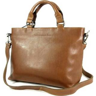 👉 Cognac leer soft class. rits vrouwen NAPOLI class dames leren shopper 8719241082110