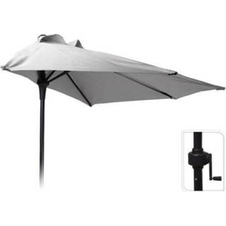 👉 Parasol grijs active Pro Garden Half Rond - dia 250cm