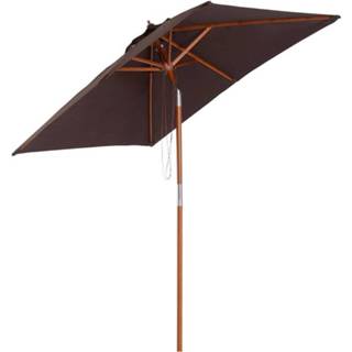 👉 Parasol hout active Sunny 3-niveau helling koffie 200 x 150 230 cm 6095804298245