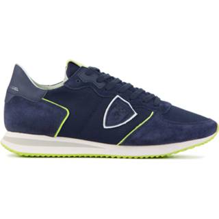 👉 Herensneaker stof leder mannen blauw Philippe Model Heren Sneakers 8720699059395