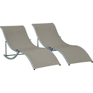 👉 Terrasstoel stoffen aluminium active Sunny Set van 2 tuinstoelen ligstoel relaxstoel ergonomisch Texteline 6095814955909