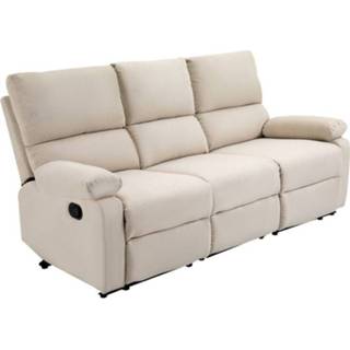 👉 Driezitsbank linnen stof active HOMdotCOM tv-bank fauteuil verstelbare rugleuningen moderne 6011618122163